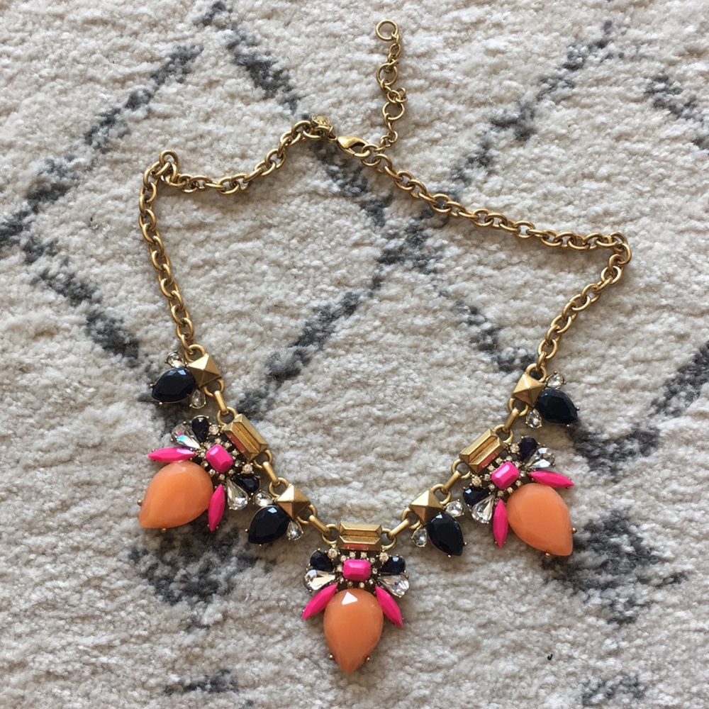 J crew peach and pink necklace